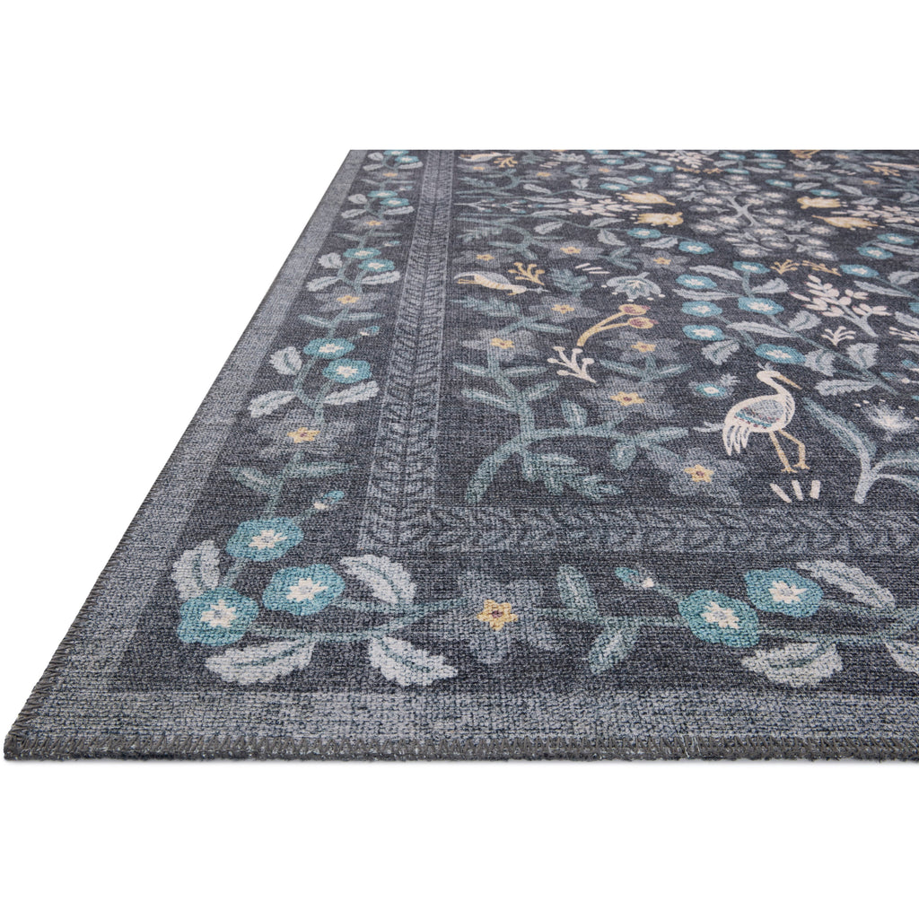 Maison Nightingale / Black | Rifle Paper Co. Rugs x Loloi - Light House Co.