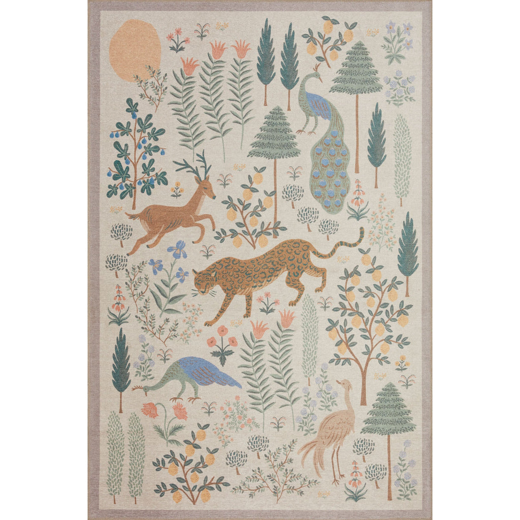 Menagerie Les Fauves / Cream | Rifle Paper Co. Rugs x Loloi - Light House Co.