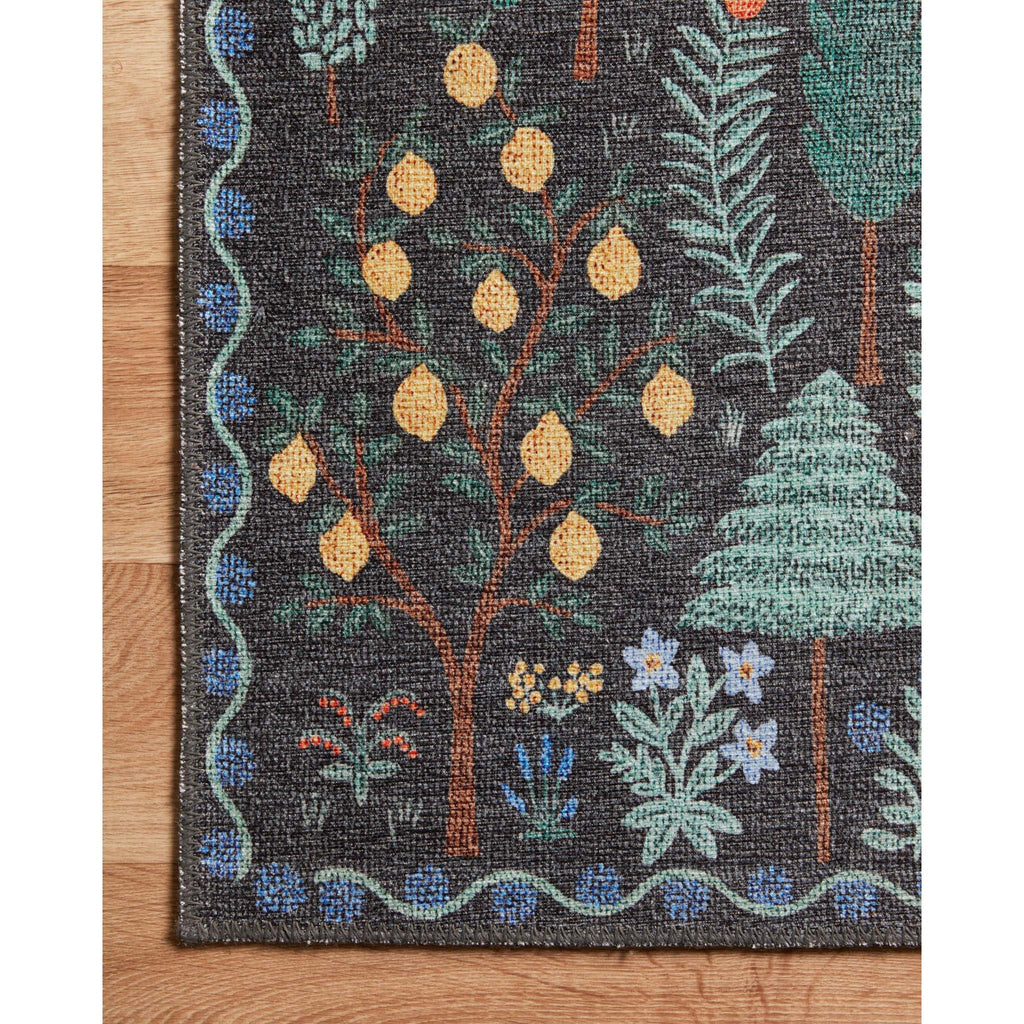 Menagerie Menagerie Forest / Black | Rifle Paper Co. Rugs x Loloi - Light House Co.