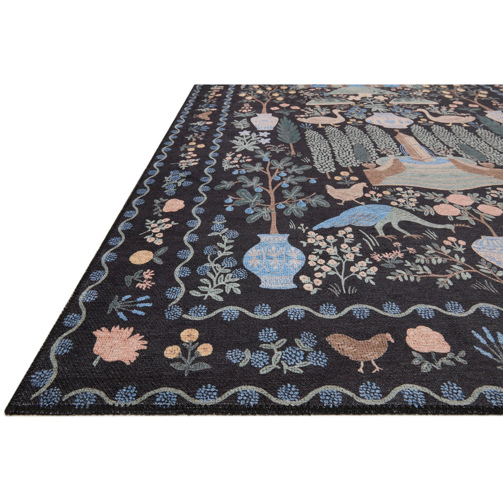 Menagerie Camont / Black | Rifle Paper Co. Rugs x Loloi - Light House Co.