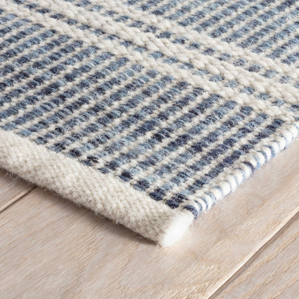 Malta Blue Woven Wool Rug - Light House Co.