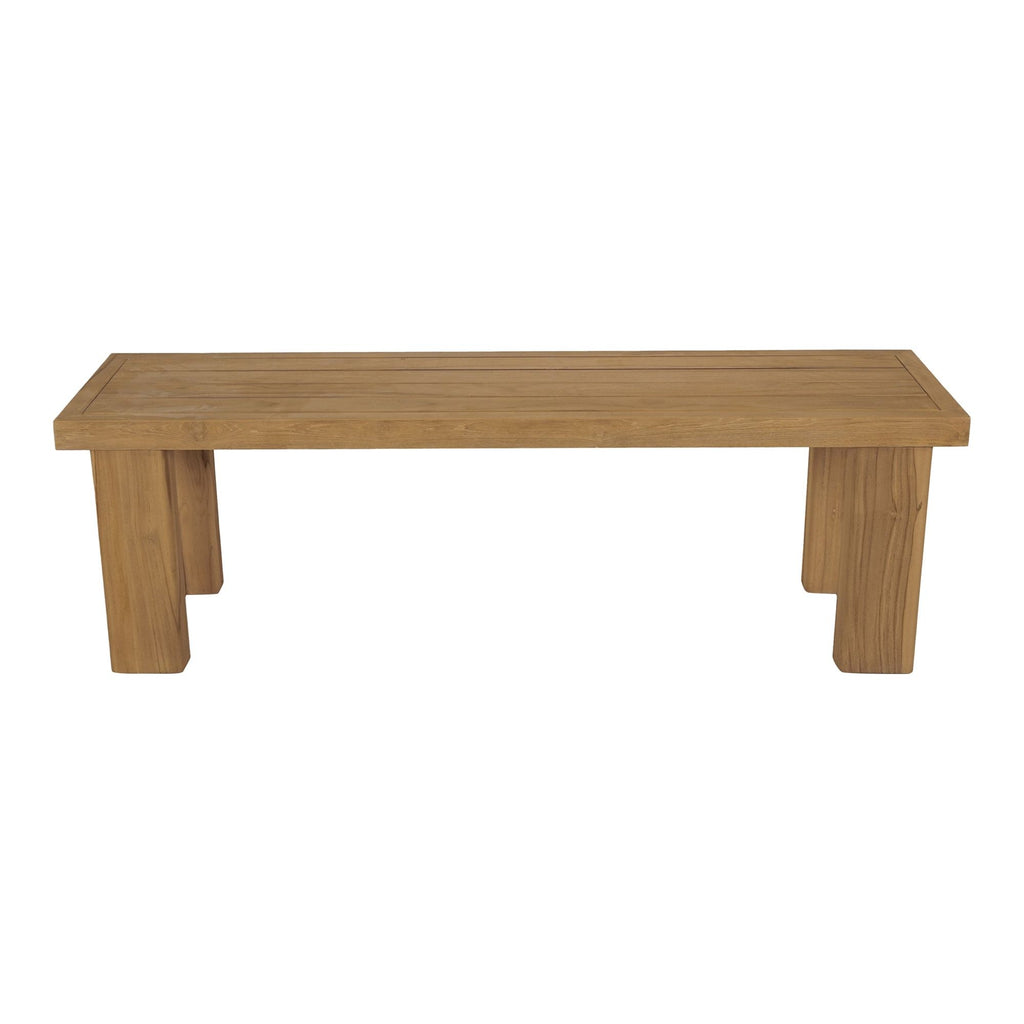 Marina Outdoor Bench Natural | Outdoor Benches | Moe's - Light House Co.