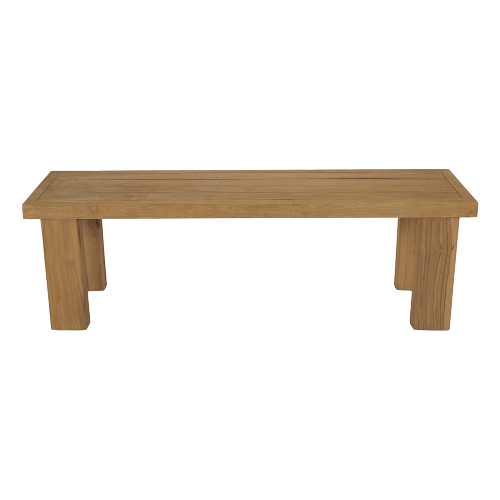 Marina Outdoor Bench Natural | Outdoor Benches | Moe's - Light House Co.