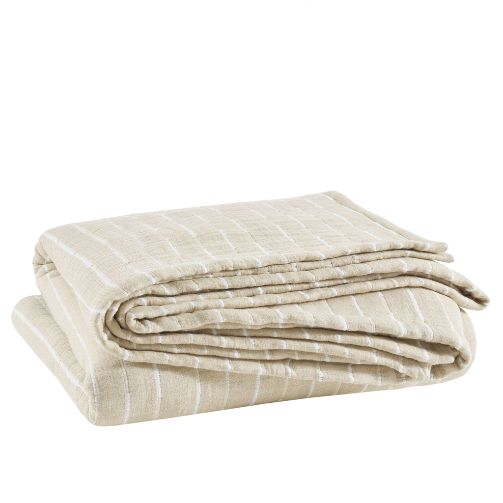 Marino Natural/Ivory Matelasse Coverlet - Light House Co.