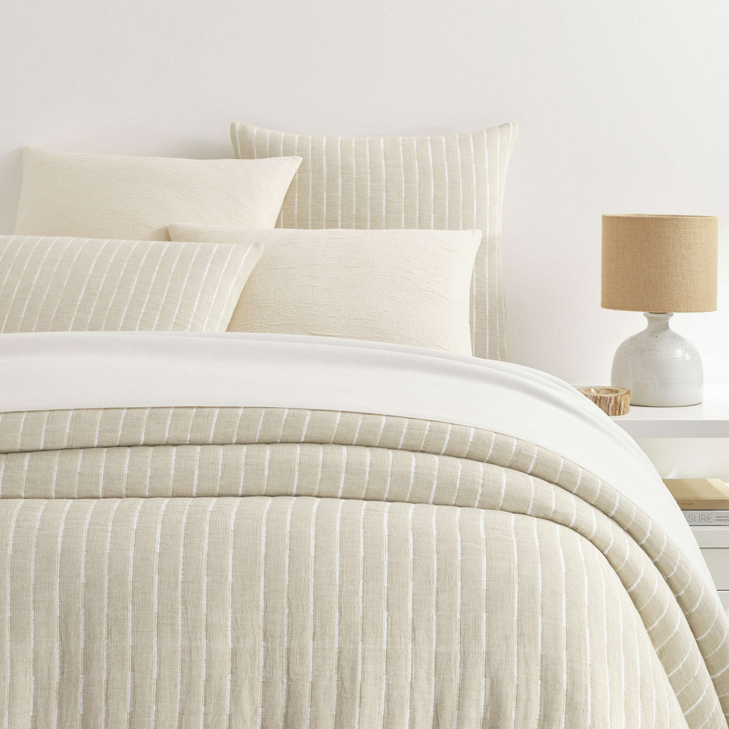 Marino Natural/Ivory Matelasse Coverlet - Light House Co.