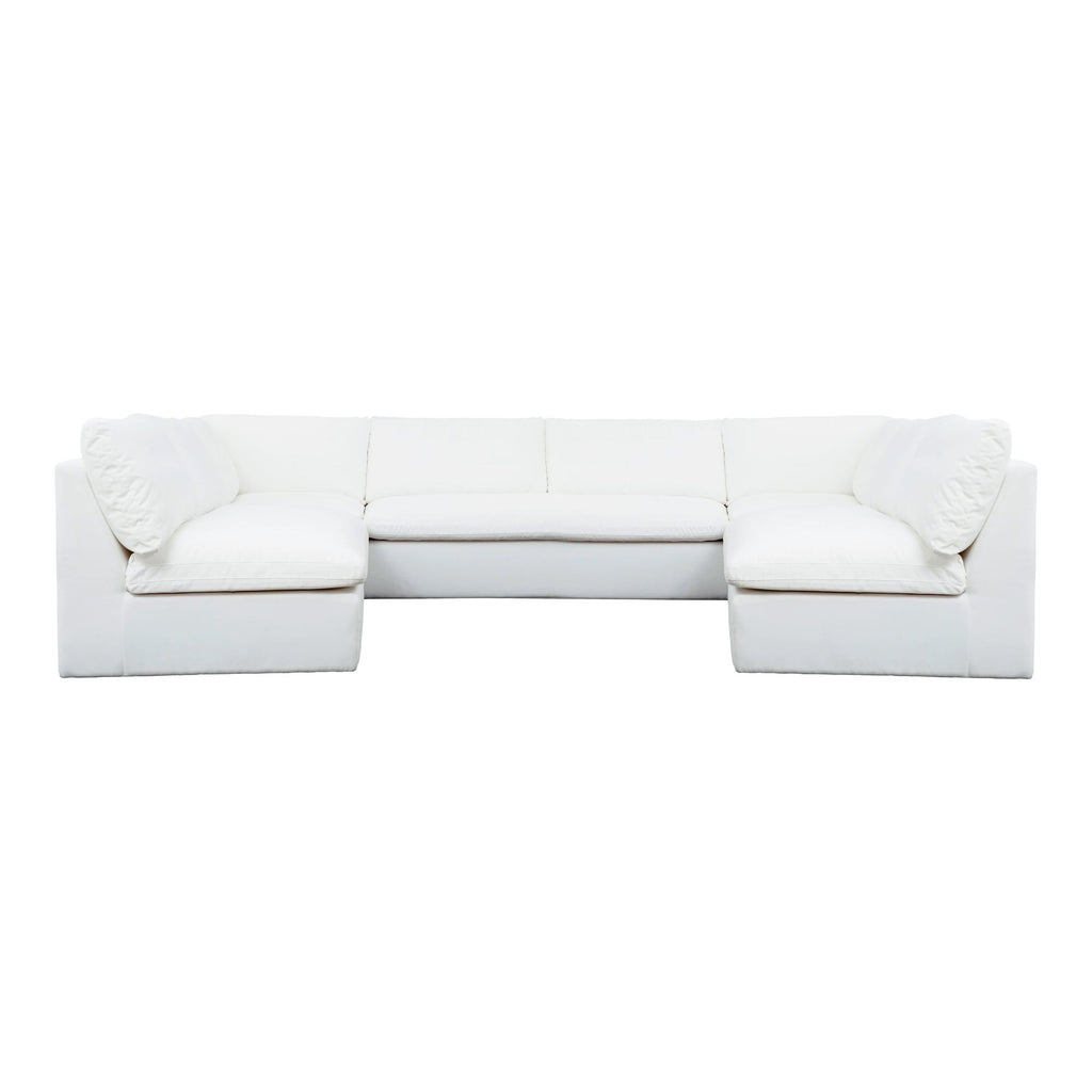 Miles Outdoor Modular 5 Piece White | Outdoor Sofas | Moe's - Light House Co.