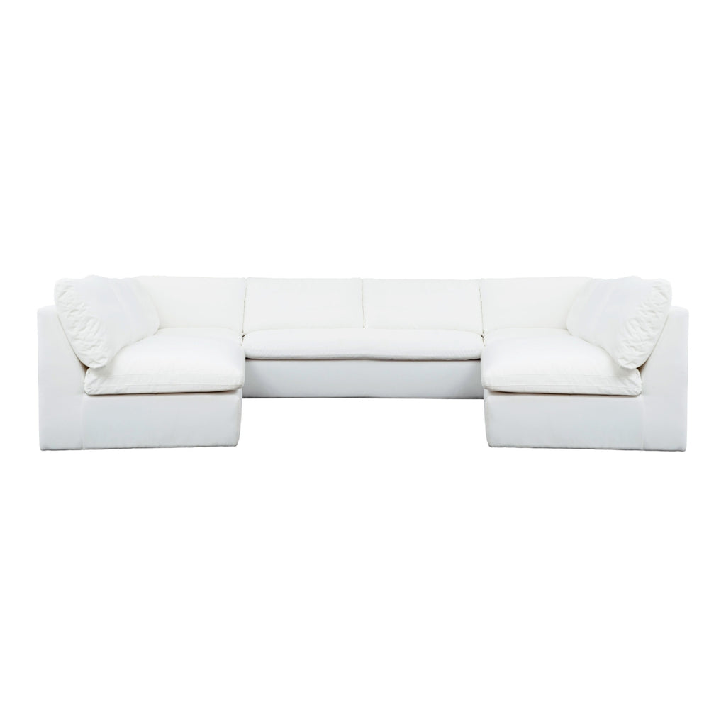Miles Outdoor Modular 5 Piece White | Outdoor Sofas | Moe's - Light House Co.