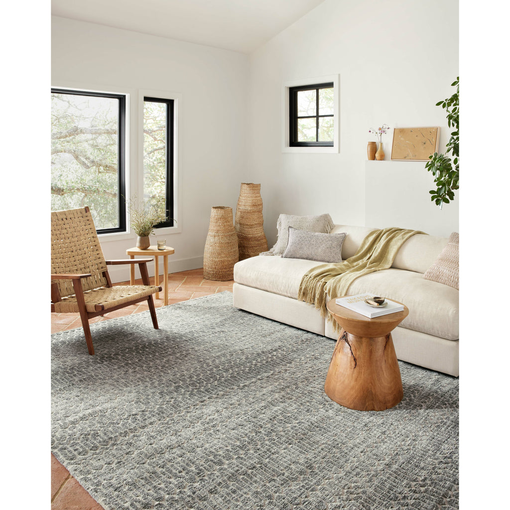 Neda Ivory / Charcoal Rug - Light House Co.