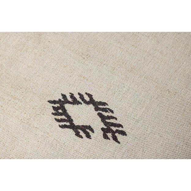 Anahita Ivory / Brown Pouf - Light House Co.