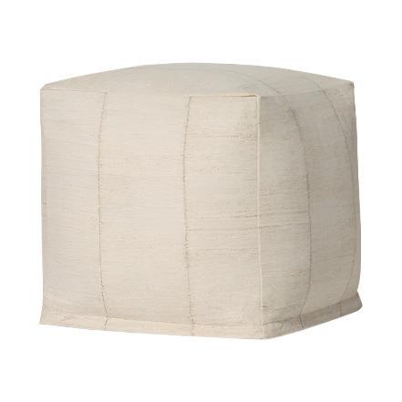 Leila Ivory Pouf - Light House Co.