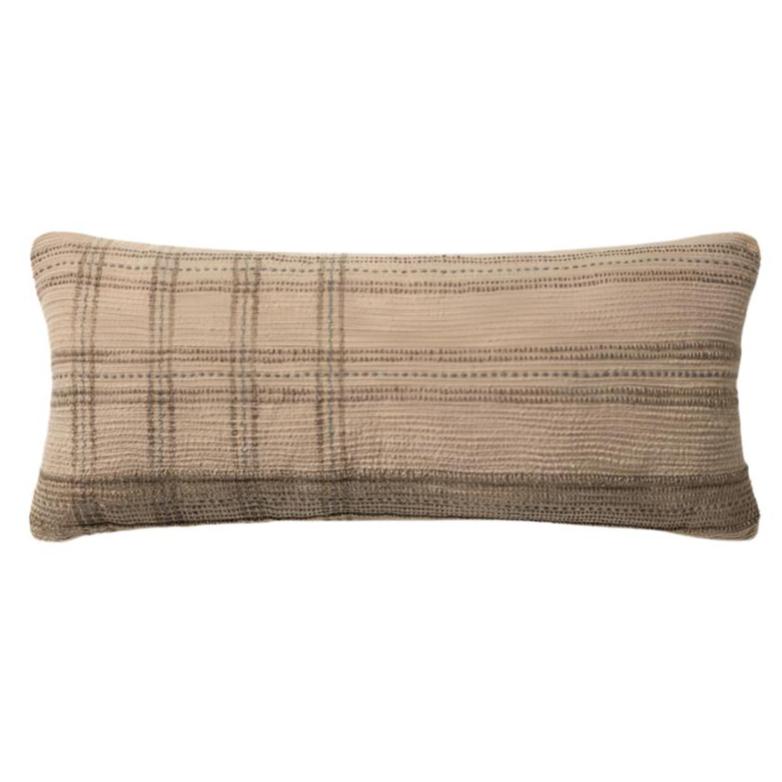 Calista Tan Slate Pillow | Angela Rose x Loloi - Light House Co.