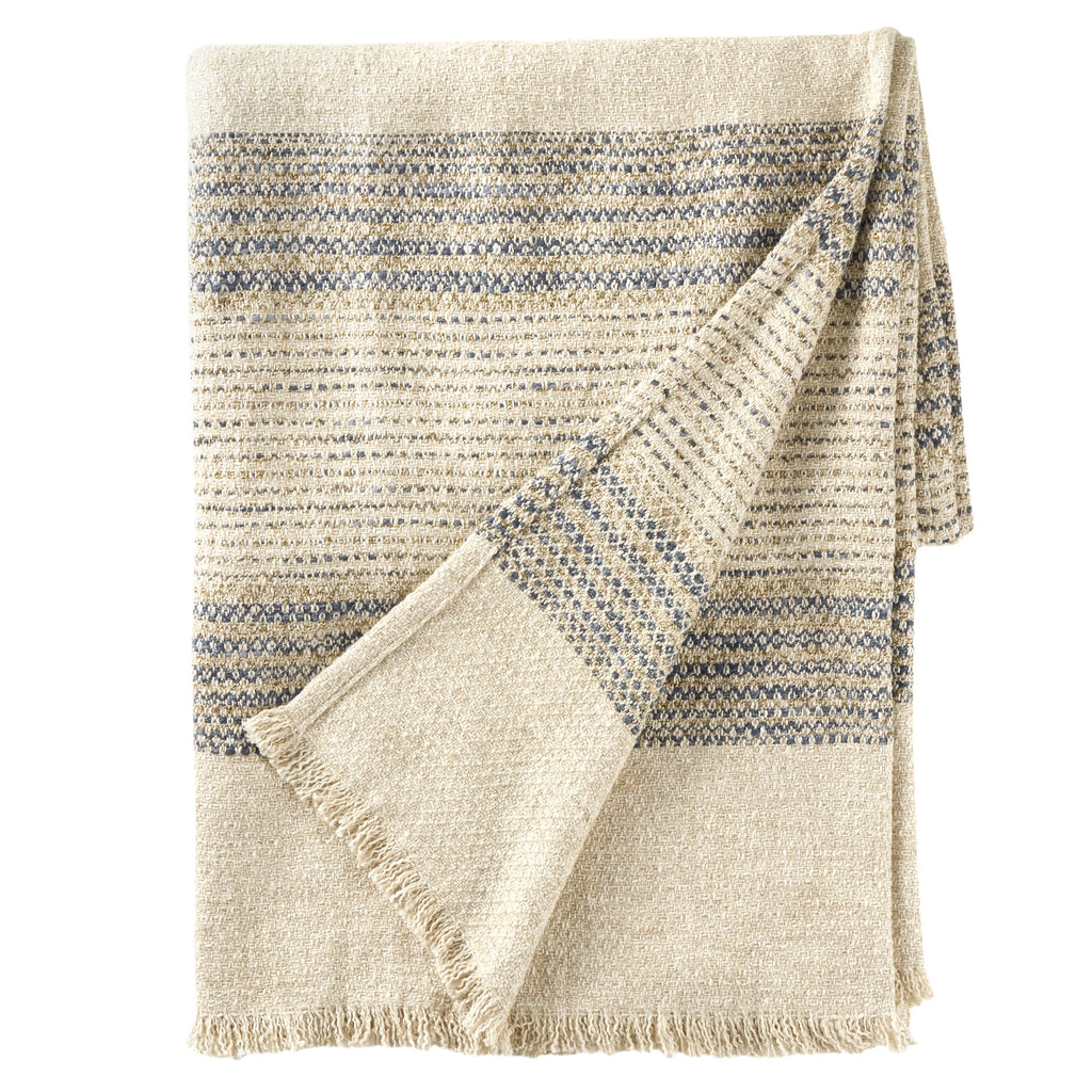 Cielo Stripe Blue Throw - Light House Co.