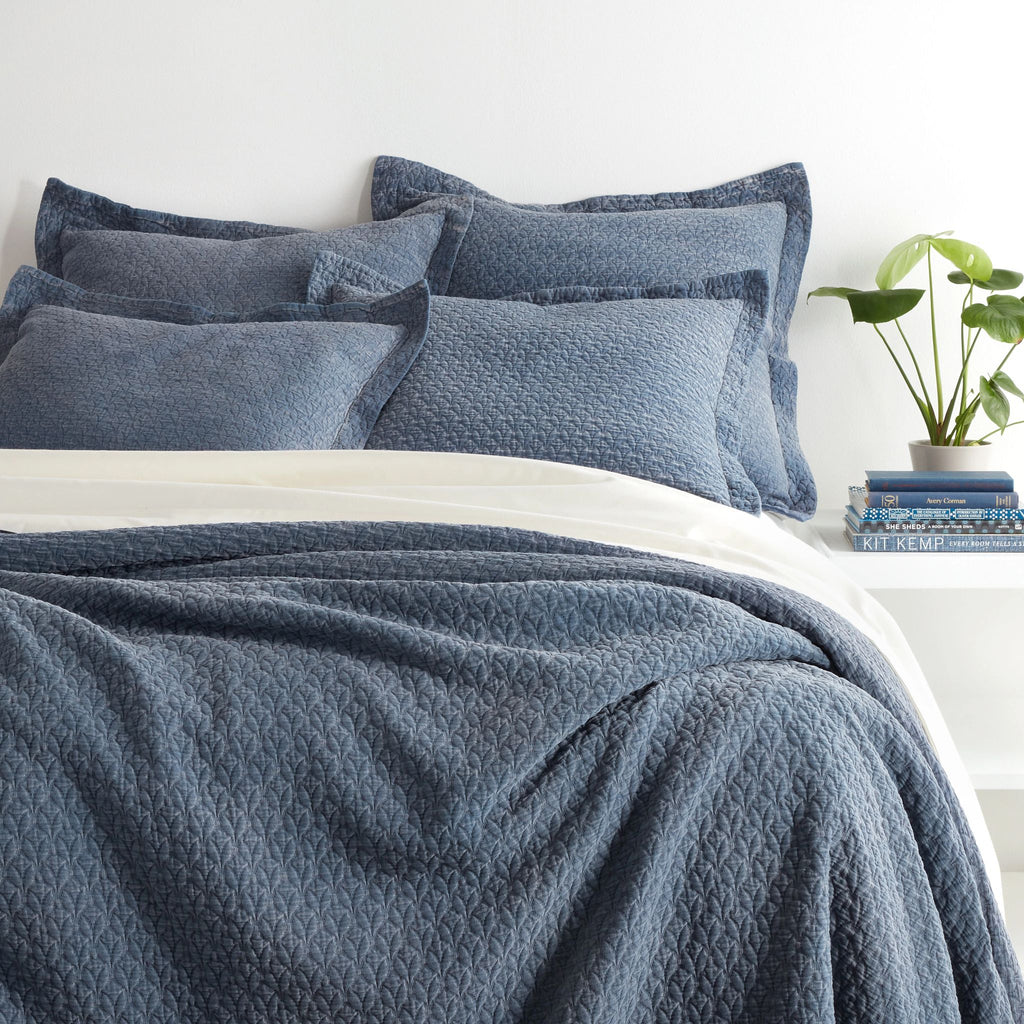 Hawley Indigo Matelasse Sham - Light House Co.