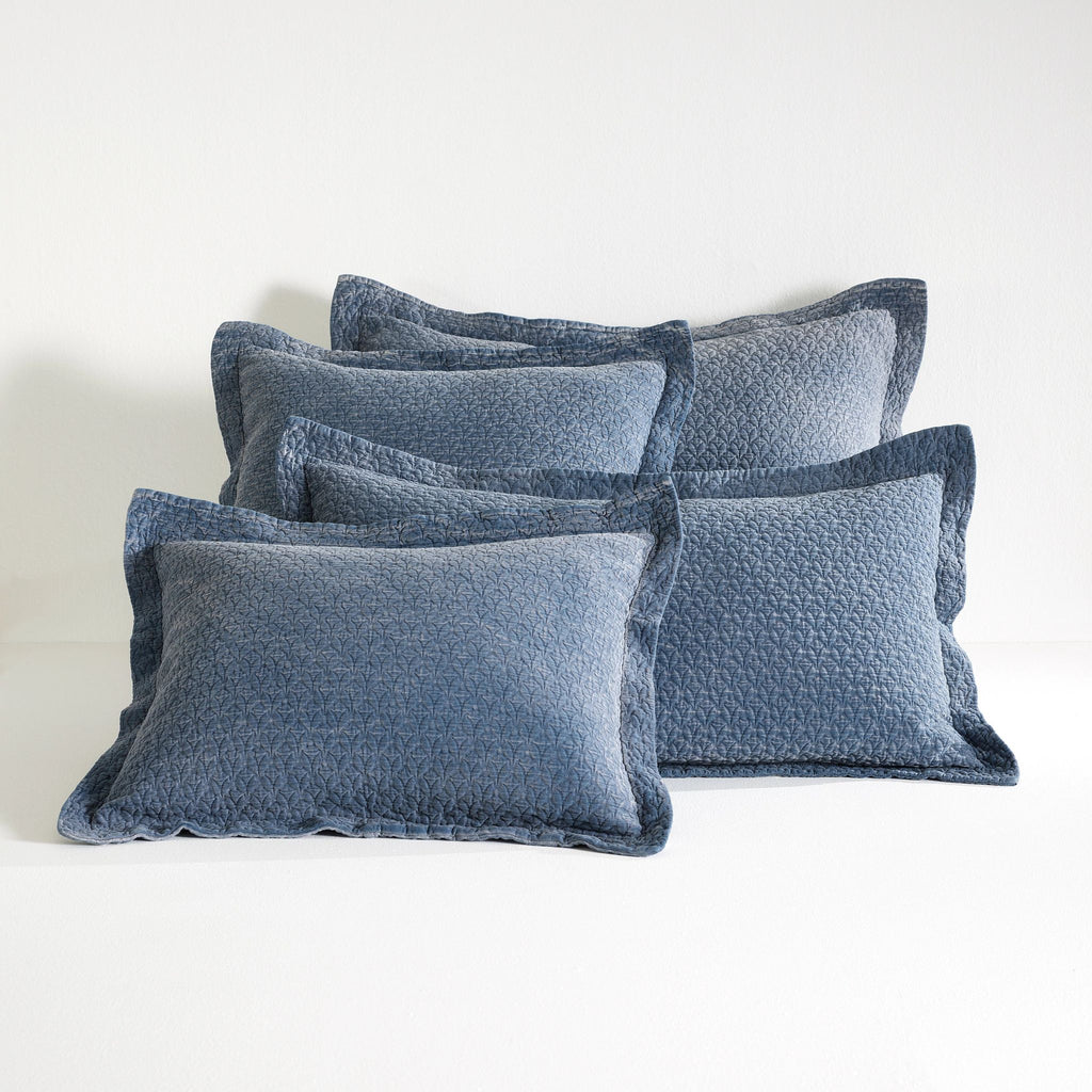 Hawley Indigo Matelasse Sham - Light House Co.