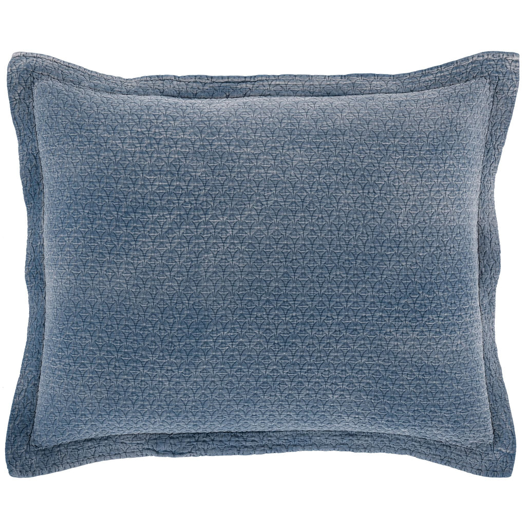 Hawley Indigo Matelasse Sham - Light House Co.