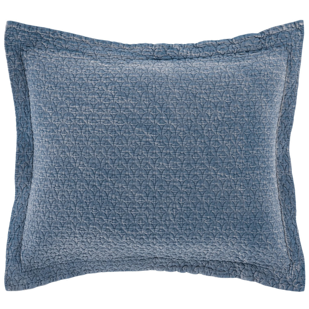 Hawley Indigo Matelasse Sham - Light House Co.