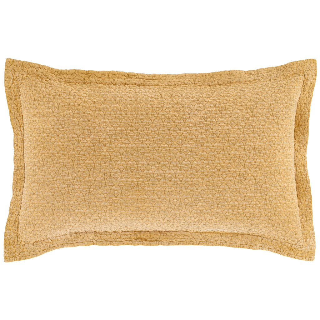 Hawley Ochre Matelasse Sham - Light House Co.