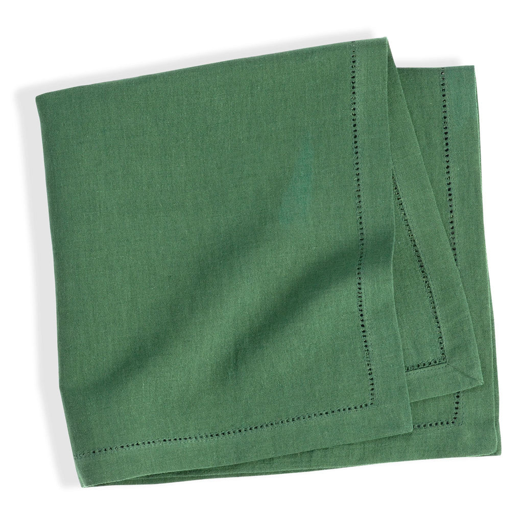 Haven Hemstitch Evergreen Napkin Set of 4 - Light House Co.