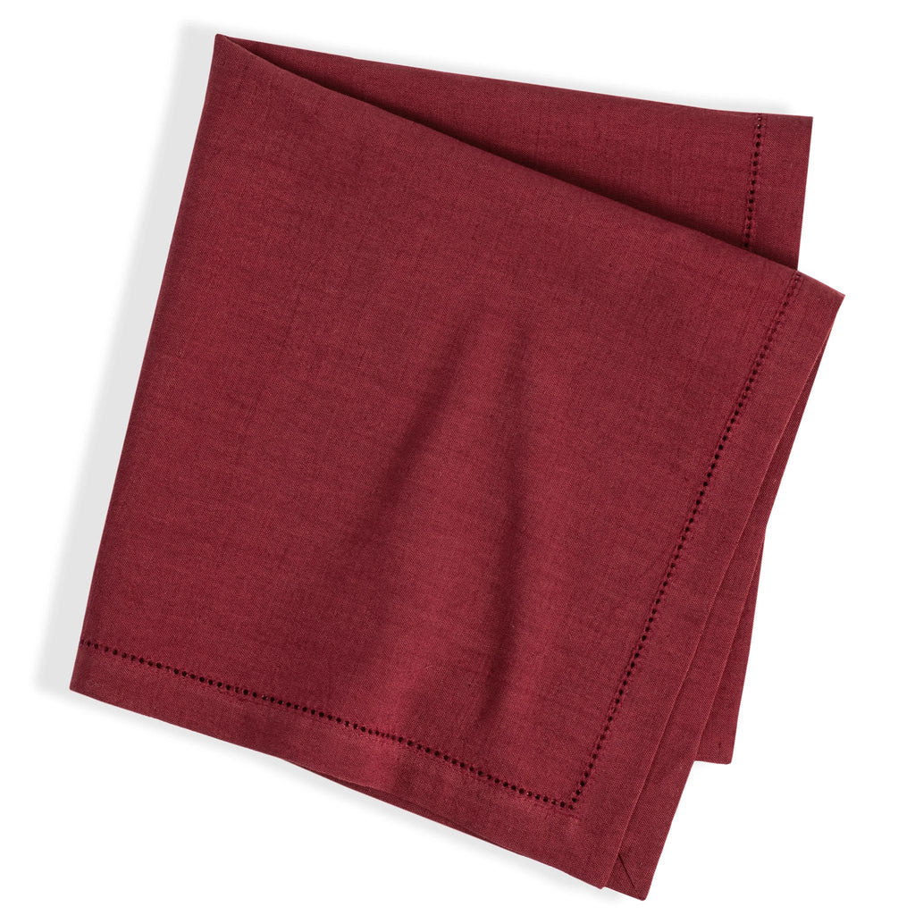 Haven Hemstitch Merlot Napkin Set of 4 - Light House Co.