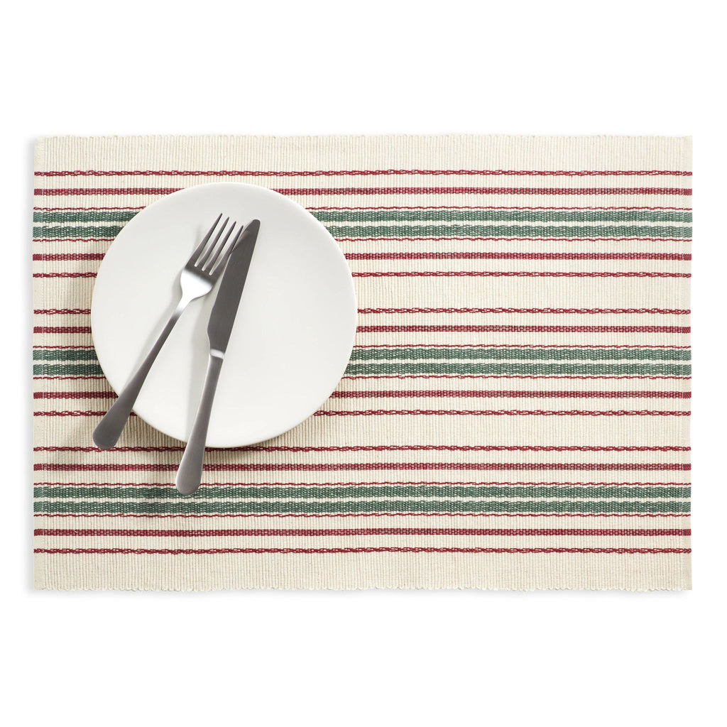 Tinsley Stripe Merlot Placemat Set of 4 - Light House Co.