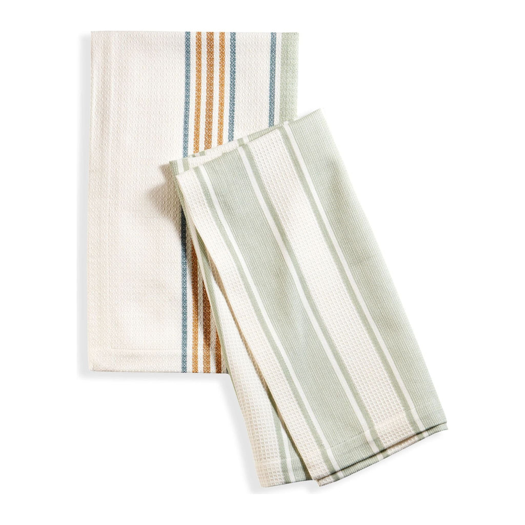 Oakes Stripe Sage Tea Towel Set of 2 - Light House Co.
