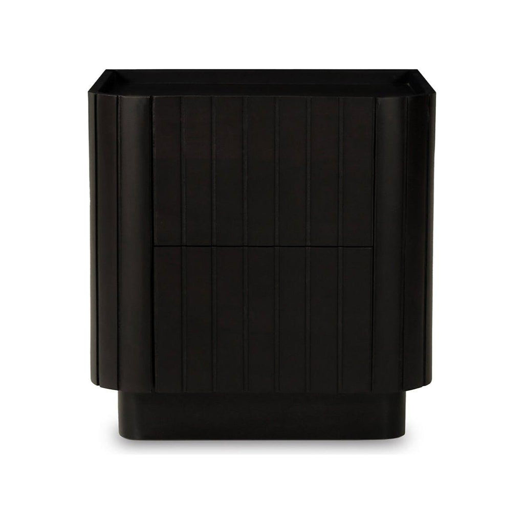 Povera Black Nightstand - Light House Co.