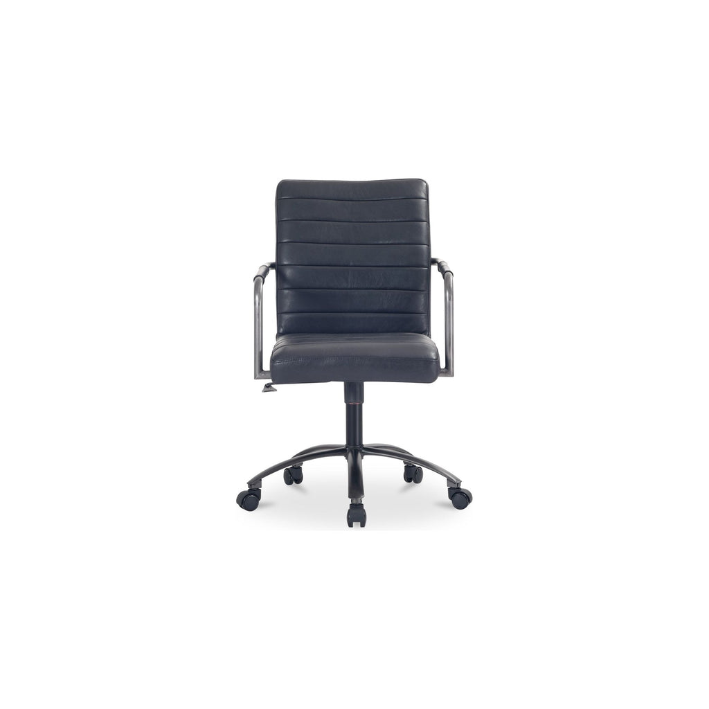 Roy Office Chair Black Leather - Light House Co.
