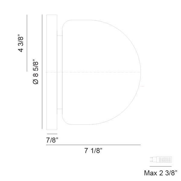 Pizzazz Wall Sconce - Medium/Matte Black | Open Box - Light House Co.
