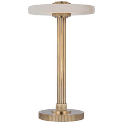 Hand-Rubbed Antique Brass and Alabaster