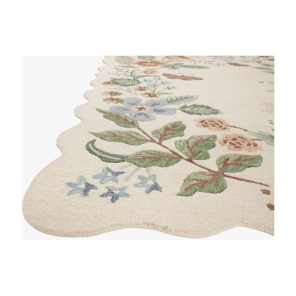 Silhouette Strawberry Fields Cream | Rifle Paper Co. Rugs x Loloi - Light House Co.