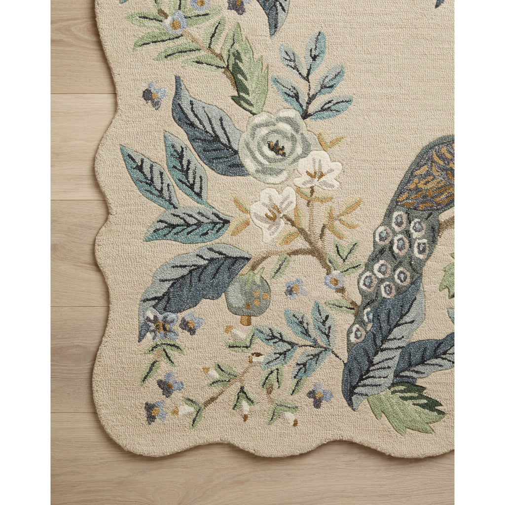 Silhouette Peacock Blue | Rifle Paper Co. Rugs x Loloi - Light House Co.