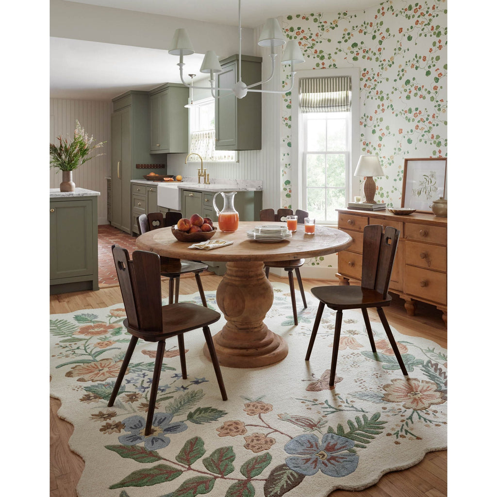 Silhouette Strawberry Fields Cream | Rifle Paper Co. Rugs x Loloi - Light House Co.