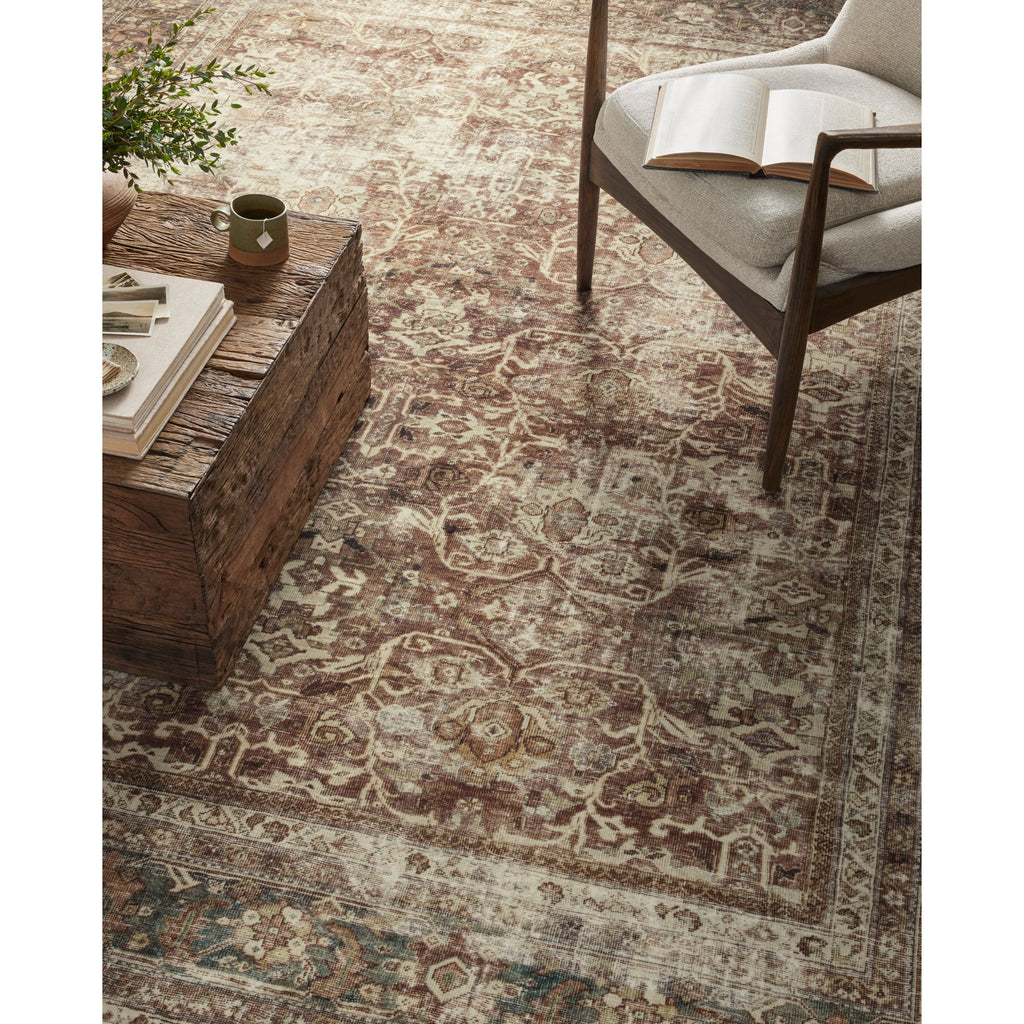 Sinclair Rust / Lagoon  Rug | Magnolia Home by Joanna Gaines x Loloi - Light House Co.