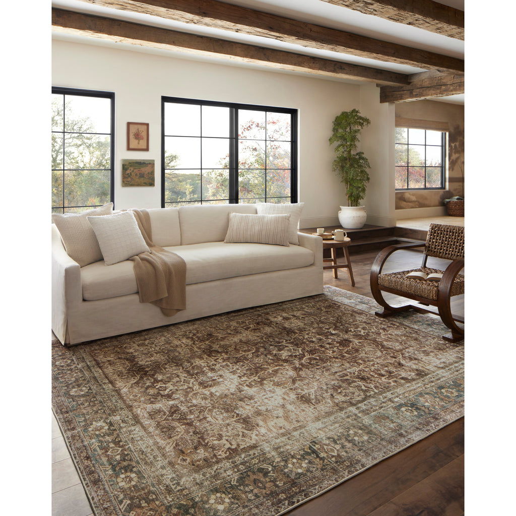 Sinclair Rust / Lagoon  Rug | Magnolia Home by Joanna Gaines x Loloi - Light House Co.