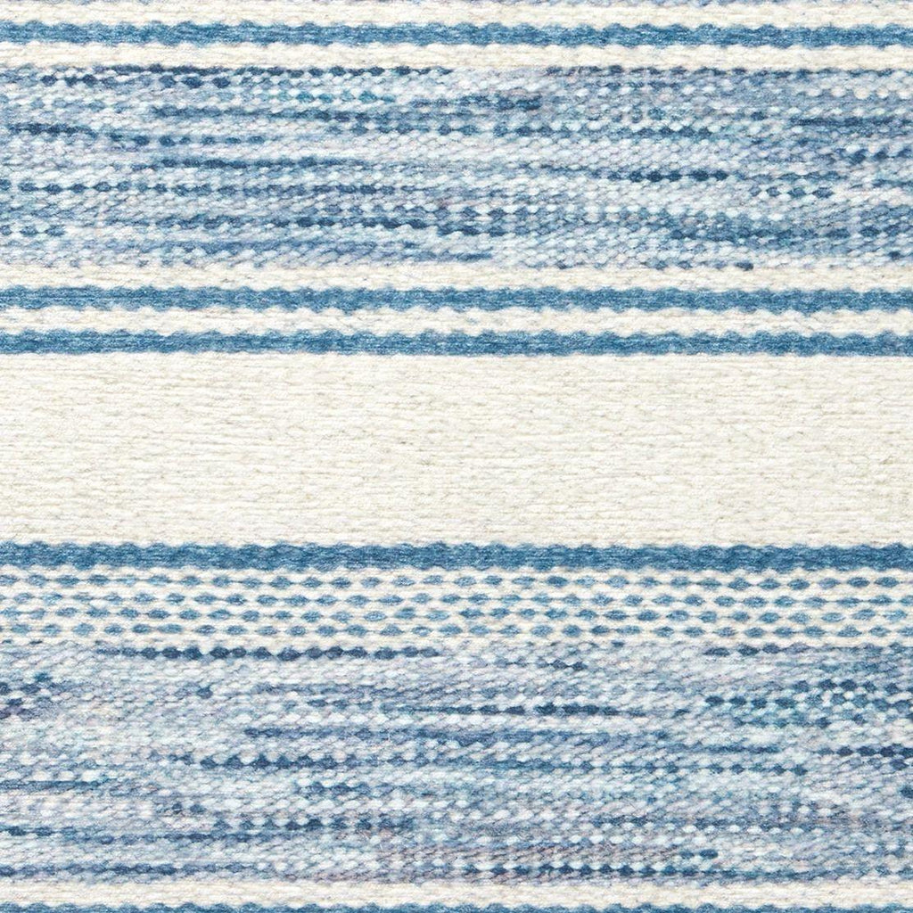 Ellington Stripe Blue Machine Washable Rug - Light House Co.