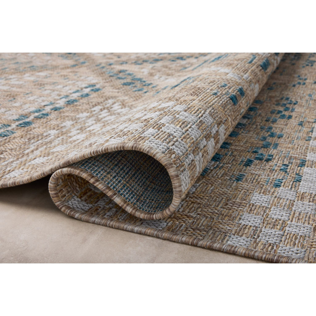 Topanga Natural / Aqua Rug | Amber Lewis x Loloi - Light House Co.