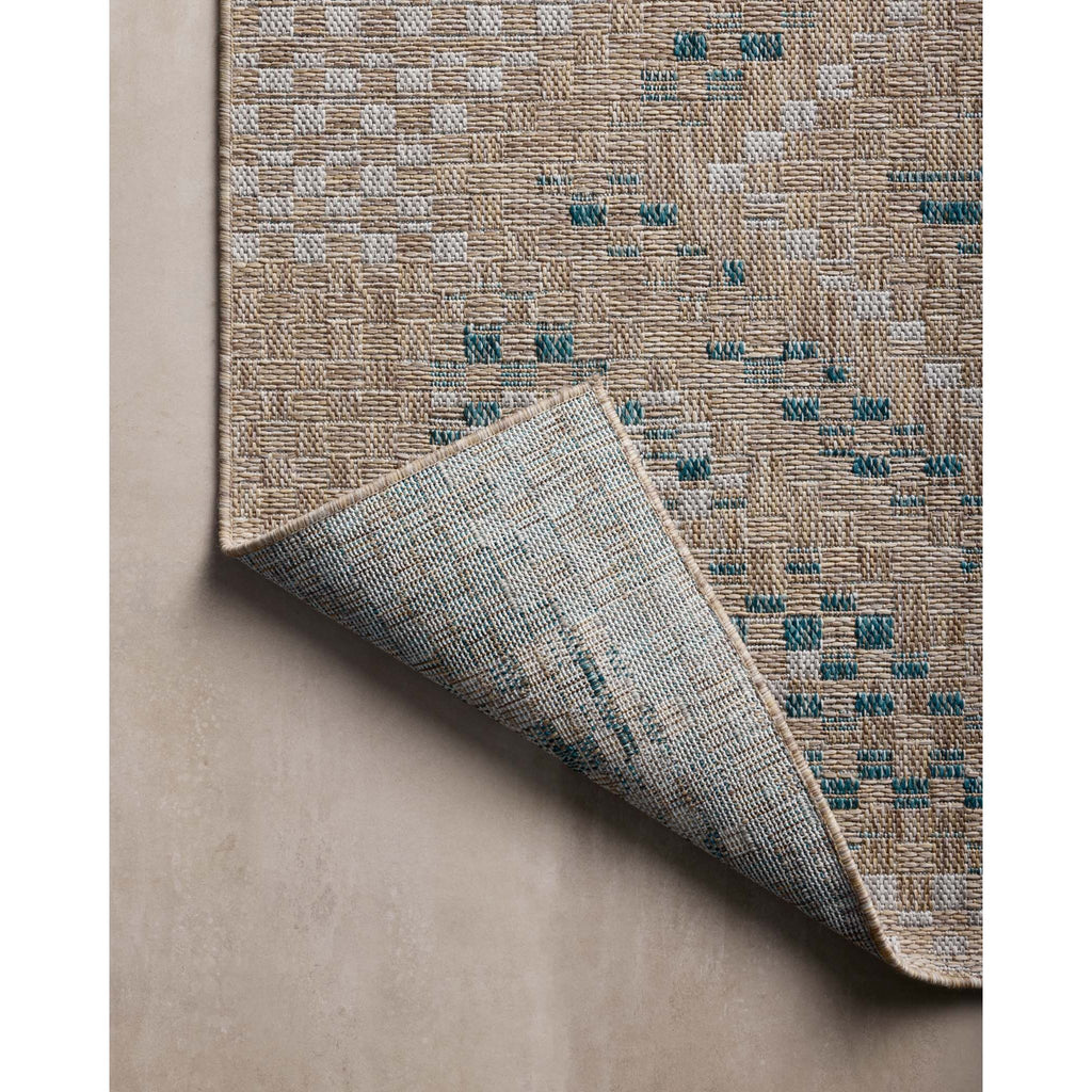 Topanga Natural / Aqua Rug | Amber Lewis x Loloi - Light House Co.