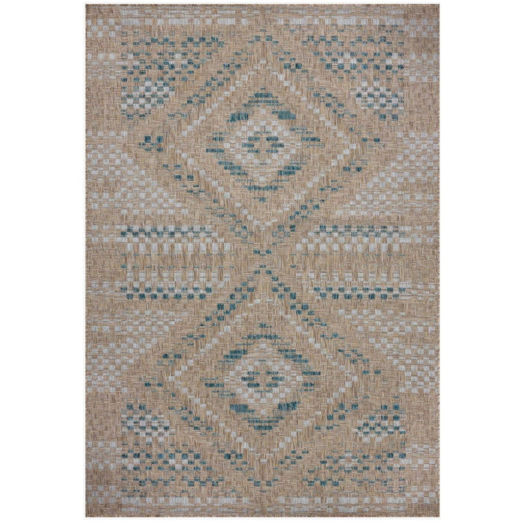 Topanga Natural / Aqua Rug | Amber Lewis x Loloi - Light House Co.