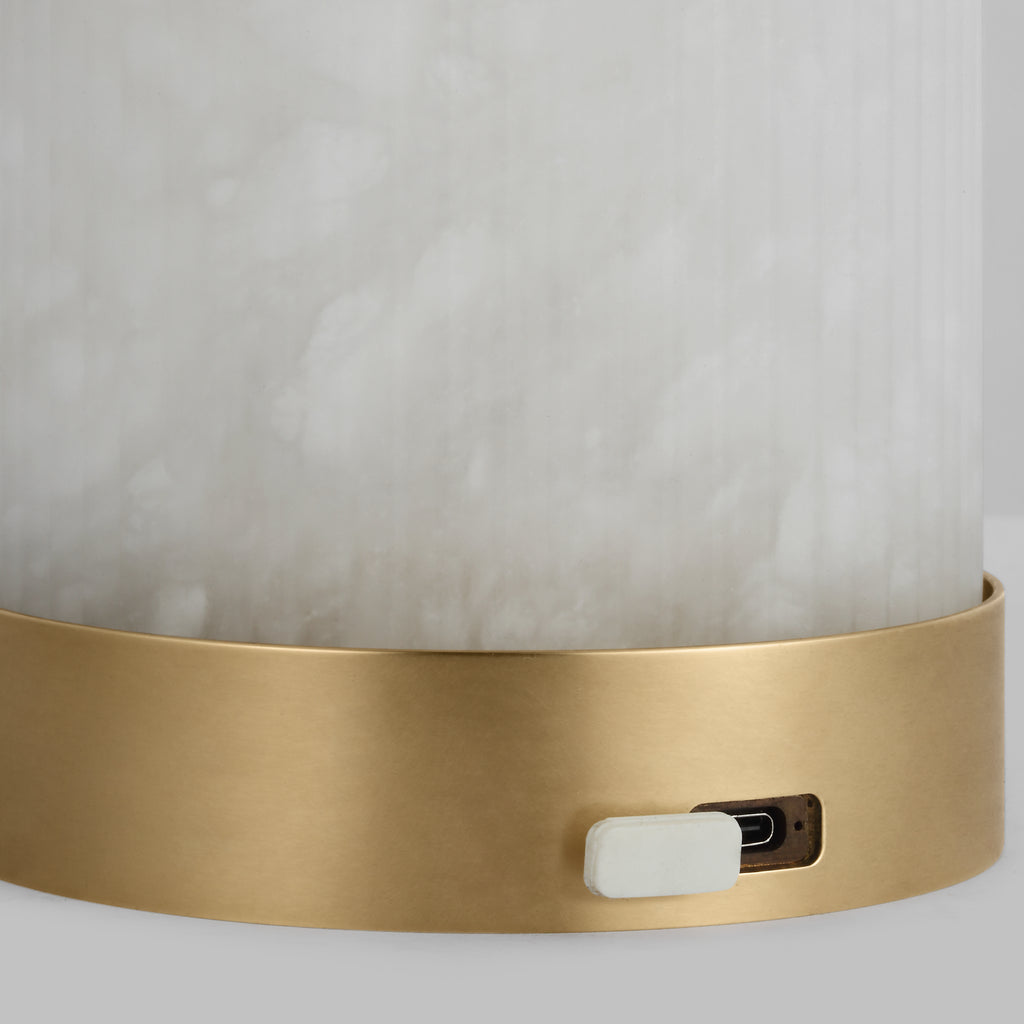 Tawa Alabaster Accent Rechargeable Table Lamp - Light House Co.