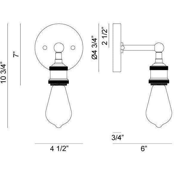 Bulstrode's Workshop Wall Sconce | Wall Sconce | Matteo - Light House Co.
