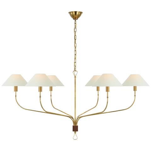 Grande / Hand-Rubbed Antique Brass and Saddle Leather