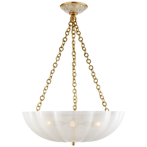 Hand-Rubbed Antique Brass / Strie Glass