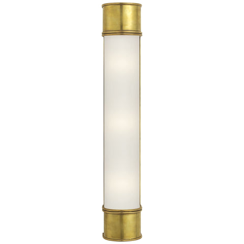 Large / Antique-Burnished Brass with Frosted Glass