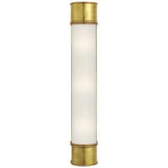 Large / Antique-Burnished Brass with Frosted Glass