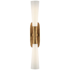 Large / Gild with White Glass