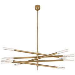 Ten Light / Antique-Burnished Brass / Seeded Glass
