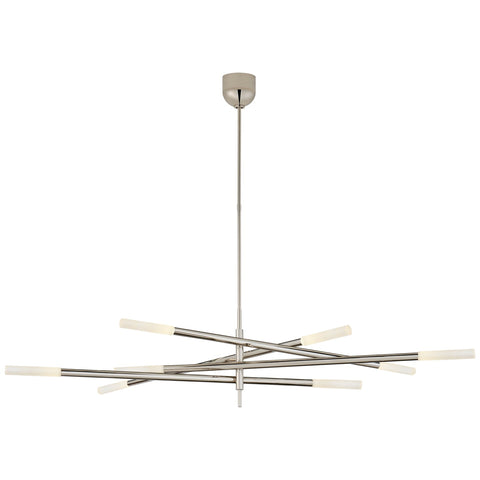 Eight Light / Polished Nickel / Etched Crystal