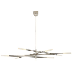 Eight Light / Polished Nickel / Etched Crystal
