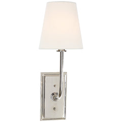Polished Nickel with Crystal Backplate / Linen
