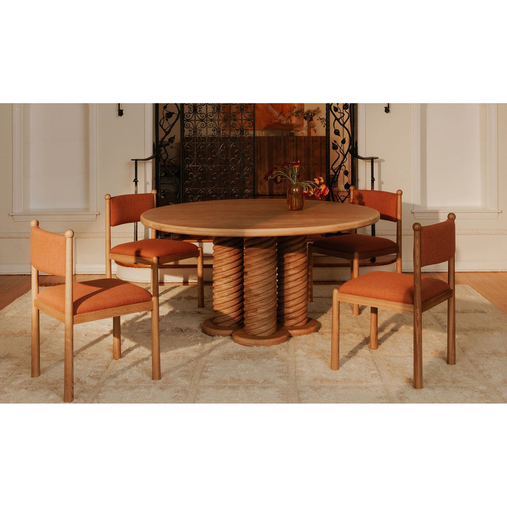 Treccia Oak Round Dining Table - Light House Co.